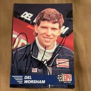 Authentic Del Worsham autograph